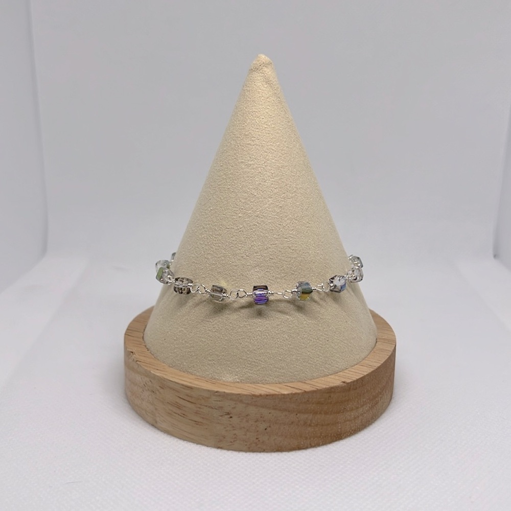 Australian Crystal Cubed Bead Bracelet